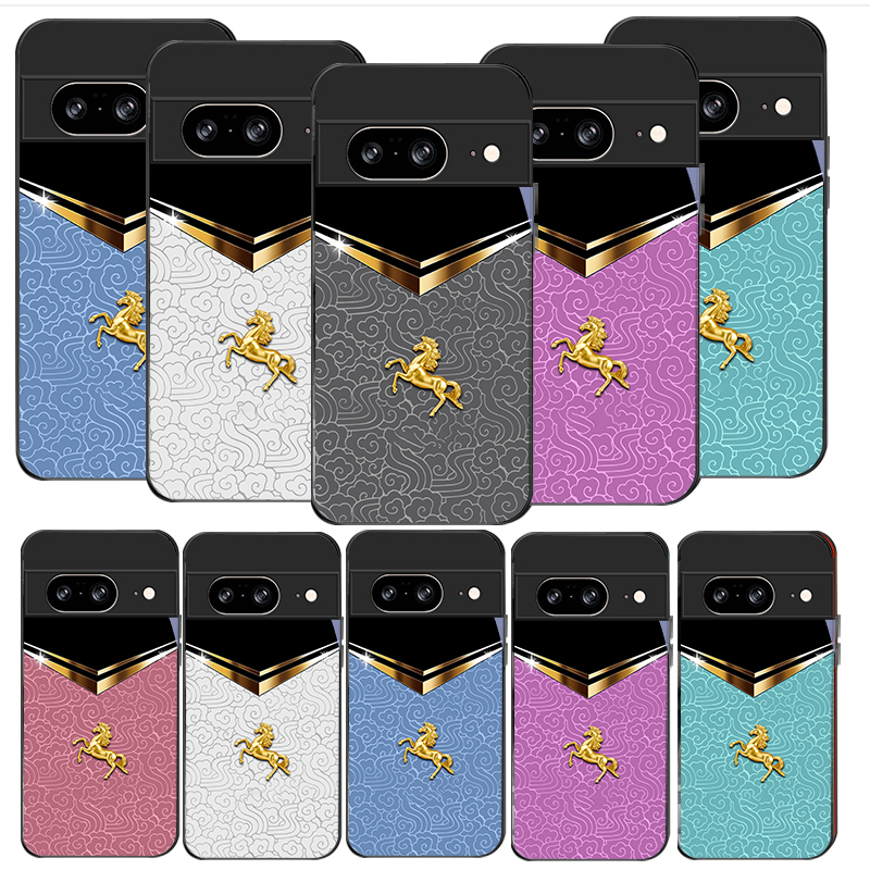 Phone Cases Horse - Custodia per telefono in vetro nero