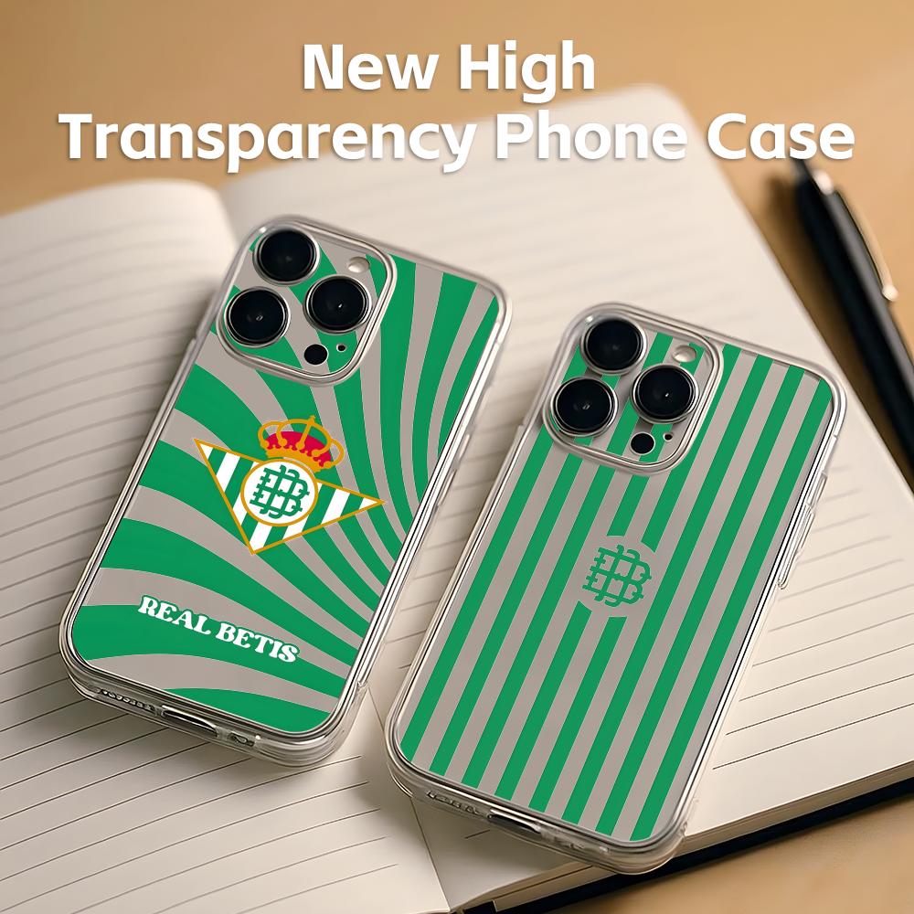 Phone Cases Clear - Custodia Trasparente R-Real Luxury B-Betis-s per